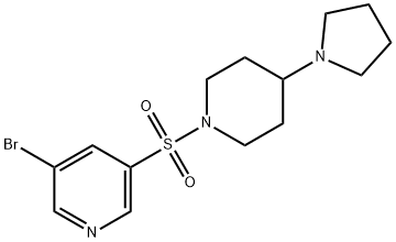 3-broMo-5-(4-(pyrrolidin-1-yl)piperidin-1-ylsulfonyl)pyridine Structure