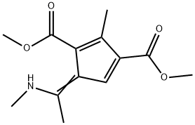 2-Methyl-5-[1-(methylamino)ethylidene]-1,3-cyclopentadiene-1,3-dicarboxylic acid dimethyl ester Structure