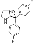 (S)-ALPHA,ALPHA-BIS(4-FLUOROPHENYL)-2-PYRROLIDINEMETHANOL Structure