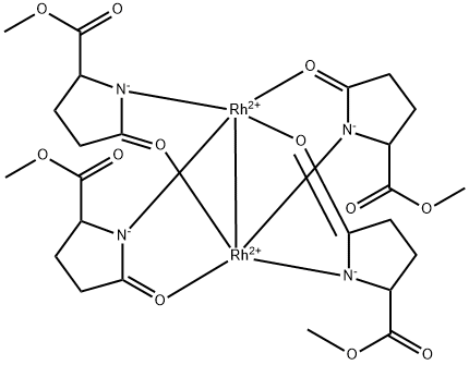 DIRHODIUM (II) TETRAKIS(METHYL 2-PYRROLIDONE-5(R)-CARBOXYLATE)ACETONITRILE/2-PROPANOL COMPLEX Structure