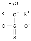 Potassium thiosulfate hydrate Structure