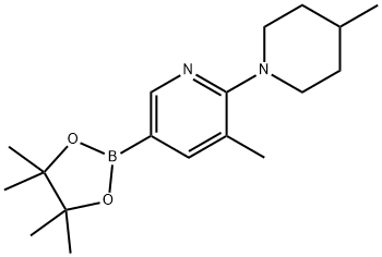 5-Methyl-6-(4-Methylpiperidin-1-yl)pyridin-3-ylboronic acid Structure