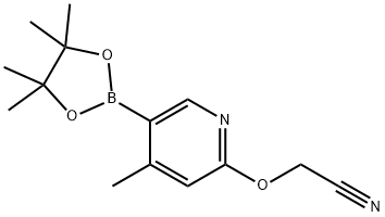 2-((4-Methyl-5-(4,4,5,5-tetraMethyl-1,3,2-dioxaborolan-2-yl)pyridin-2-yl)oxy)acetonitrile Structure