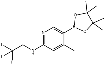 4-Methyl-5-(4,4,5,5-tetraMethyl-1,3,2-dioxaborolan-2-yl)-N-(2,2,2-trifluoroethyl)pyridin-2-aMine Structure