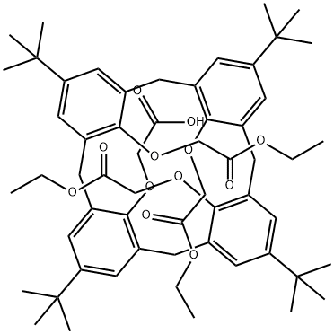 4-TERT-BUTYLCALIX[4]ARENE-TETRAACETIC ACID TRIETHYL ESTER Structure