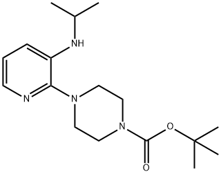 1-((1,1-DIMETHYLETHOXY)CARBONYL)-4-(3-((1-METHYLETHYL)AMINO)-2-PYRIDYL)PIPERAZINE Structure