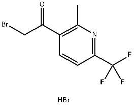 2-Bromo-1-[2-methyl-6-(trifluoromethyl)-pyridin-3-yl]ethanone hydrobromide Structure