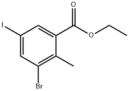 3-BROMO-5-IODO-2-METHYL BENZOIC ACID ETHYL ESTER Structure