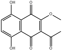 2-Acetyl-5,8-dihydroxy-3-methoxy-1,4-naphthoquinone Structure