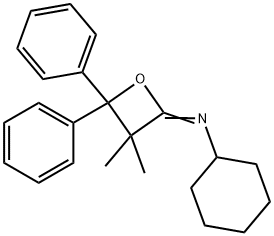 N-(3,3-Dimethyl-4,4-diphenyloxetan-2-ylidene)cyclohexylamine Structure