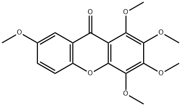 1,2,3,4,7-Pentamethoxy-9H-xanthen-9-one Structure