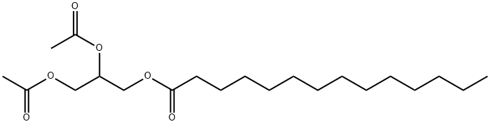 Tetradecanoic acid 2,3-bis(acetyloxy)propyl ester Structure