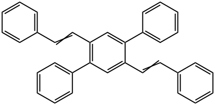 2,5-Diphenyl-1,4-bis(2-phenylethenyl)benzene Structure
