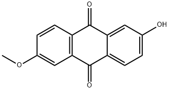 2-Hydroxy-6-methoxy-9,10-anthraquinone Structure