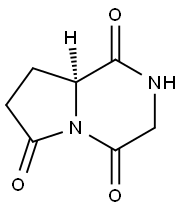 Pyrrolo[1,2-a]pyrazine-1,4,6(7H)-trione, tetrahydro-, (8aS)- (9CI) Structure