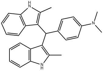 [4-[BIS(2-METHYLINDOL-3-YL)METHYL]]DIMETHYLANILINE Structure