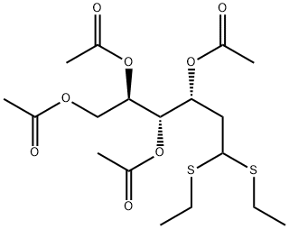 3-O,4-O,5-O,6-O-Tetraacetyl-2-deoxy-D-arabino-hexose diethyl dithioacetal Structure