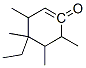 5-ethyl-3,4,5,6-tetramethylcyclohexen-2-one Structure