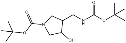 4-BOC-AMINOMETHYL-3-HYDROXY-1-N-BOC-PYRROLIDINE Structure