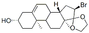 (3S,10R,13S,14S,16R)-16-BROMO-10,13-DIMETHYL-1,2,3,4,7,8,9,10,11,12,13,14,15,16-TETRADECAHYDROSPIRO[CYCLOPENTA[A]PHENANTHRENE-17,2'-[1,3]DIOXOLAN]-3-OL Structure