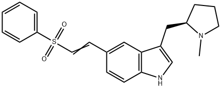 3-[((2R)-1-METHYLPYRROLIDIN-2-YL)METHYL]-5-[(E)-2-(PHENYLSULFONYL)VINYL]INDOLE Structure