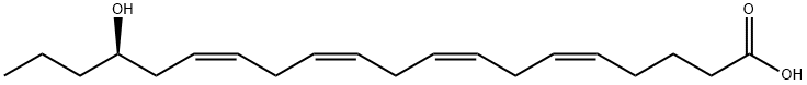 (17R,5Z,8Z,11Z,14Z)-17-HYDROXY-5,8,11,14-EICOSATETRAENOIC ACID Structure