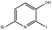 3-PYRIDINOL, 6-BROMO-2-IODO- Structure