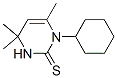 1-Cyclohexyl-3,4-dihydro-4,4,6-trimethyl-2(1H)-pyrimidinethione Structure