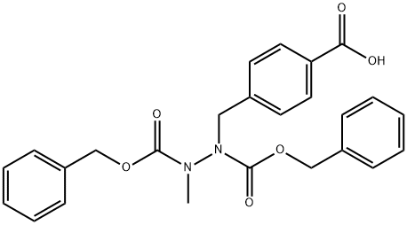 1-[(4-Carboxyphenyl)methyl]-2-methyl-1,2-hydrazinedicarboxylic acid bis(phenylmethyl) ester Structure