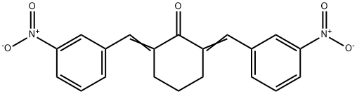 2,6-bis(m-nitrobenzylidene)cyclohexan-1-one Structure