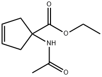 3-Cyclopentene-1-carboxylicacid,1-(acetylamino)-,ethylester(9CI) Structure