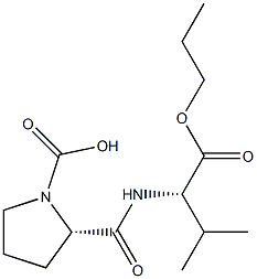 N-(1-Carboxy-L-prolyl)-L-valine ethyl methyl ester Structure