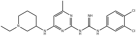 1-(3,4-dichlorophenyl)-2-[4-[(1-ethyl-3-piperidyl)amino]-6-methyl-pyrimidin-2-yl]guanidine Structure