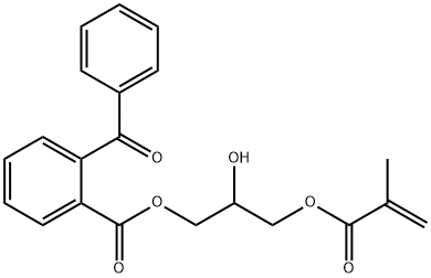 Benzoic acid, 2-benzoyl-, 2-hydroxy-3-(2-methyl-1-oxo-2-propenyl)oxypropyl ester Structure