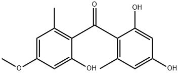 2,2',4-Trihydroxy-4'-methoxy-6,6'-dimethylbenzophenone Structure