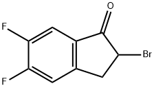 2-BROMO-5,6-DIFLUORO-2,3-DIHYDRO-1H-INDEN-1-ONE Structure