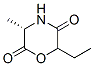 2,5-Morpholinedione,6-ethyl-3-methyl-,(3S)-(9CI) Structure