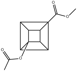 METHYL 4-ACETOXYCUBANECARBOXYLATE Structure
