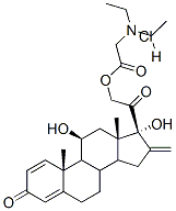 (11beta)-11,17-dihydroxy-16-methylene-3,20-dioxopregna-1,4-dien-21-yl N,N-diethylaminoacetate hydrochloride Structure