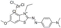 2-[[4-(dimethylamino)phenyl]azo]-3-ethyl-6-methoxybenzothiazolium trichlorozincate Structure