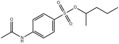 4-(Acetylamino)benzenesulfonic acid 1-methylbutyl ester Structure