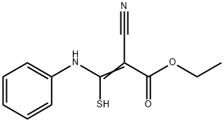 3-ANILINO-2-CYANO-3-MERCAPTOACRYLIC ACID ETHYL ESTER Structure