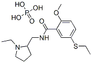 N-[(1-ethylpyrrolidin-2-yl)methyl]-5-(ethylthio)-2-methoxybenzamide phosphate Structure