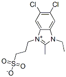5,6-dichloro-1-ethyl-2-methyl-3-(3-sulphonatopropyl)-1H-benzimidazolium  Structure