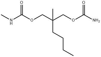 N-Methylcarbamic acid 2-(carbamoyloxymethyl)-2-methylhexyl ester Structure