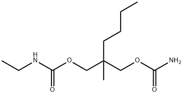 N-Ethylcarbamic acid 2-(carbamoyloxymethyl)-2-methylhexyl ester Structure
