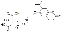 [2-(4-acetoxy-2-isopropyl-5-methylphenoxy)ethyl]dimethylammonium dihydrogen -2-hydroxypropane-1,2,3-tricarboxylate  Structure