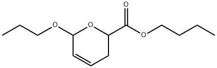 3,6-Dihydro-6-propoxy-2H-pyran-2-carboxylic acid butyl ester Structure