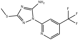 1H-1,2,4-TRIAZOL-5-AMINE, 3-(METHYLTHIO)-1-[4-(TRIFLUOROMETHYL)-2-PYRIDINYL]- Structure
