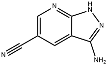 1H-Pyrazolo[3,4-b]pyridine-5-carbonitrile,  3-amino- Structure